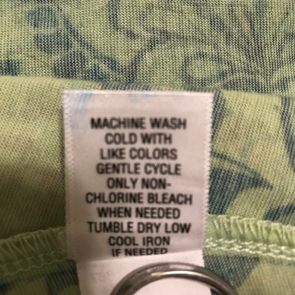 APT 9 Top Sleeveless Green Print Sz Med - Picture 8 of 8